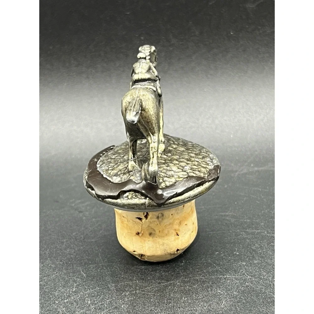 Blanton's Bourbon Whiskey Cork Bottle Stopper 'T' Collector Jockey‎ & Race Horse